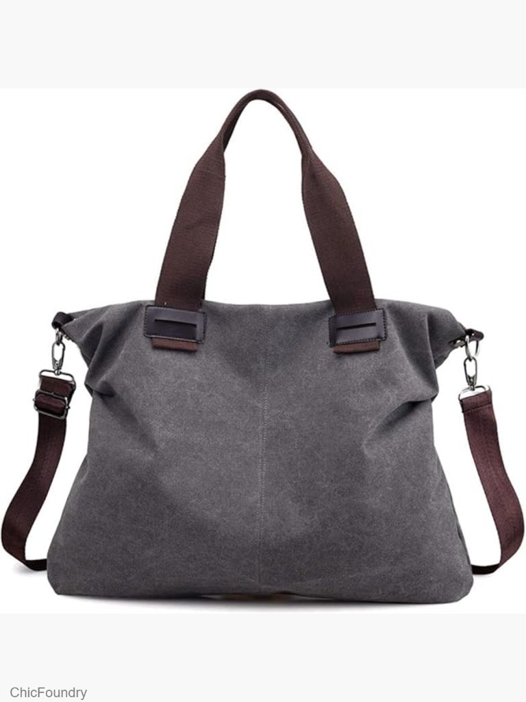 Women Canvas Tote Bag Crossbody Shoulder Bag Work Travel Handbag Hobo